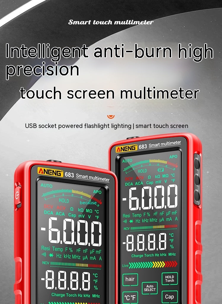 Full Screen Touch Digital High Precision Multimeter 683