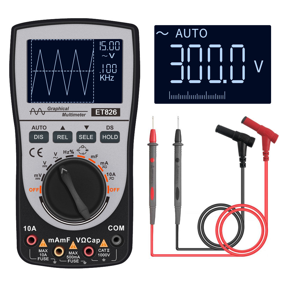 Oscilloscope Multimeter 2-in-1 ET826 20kHz Bandwidth