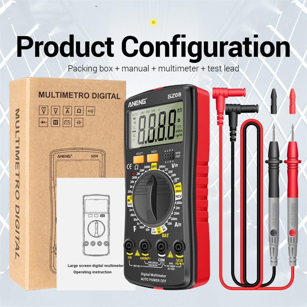 Ultra Thin Digital Multimeter Multifunctional Household Instrument