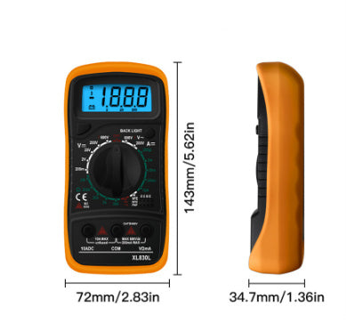 "Portable Digital Multimeter 600V Voltage Tester"