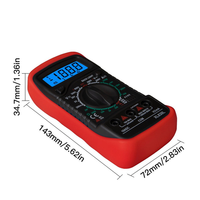 "Portable Digital Multimeter 600V Voltage Tester"