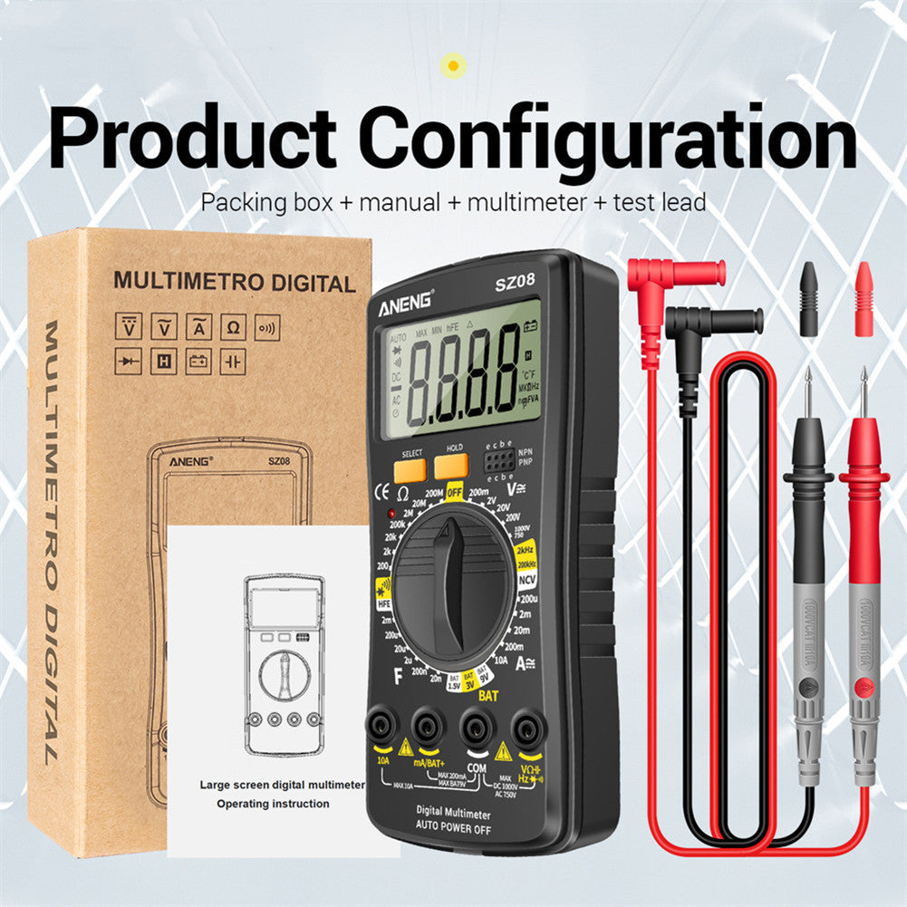 Ultra Thin Digital Multimeter Multifunctional Household Instrument