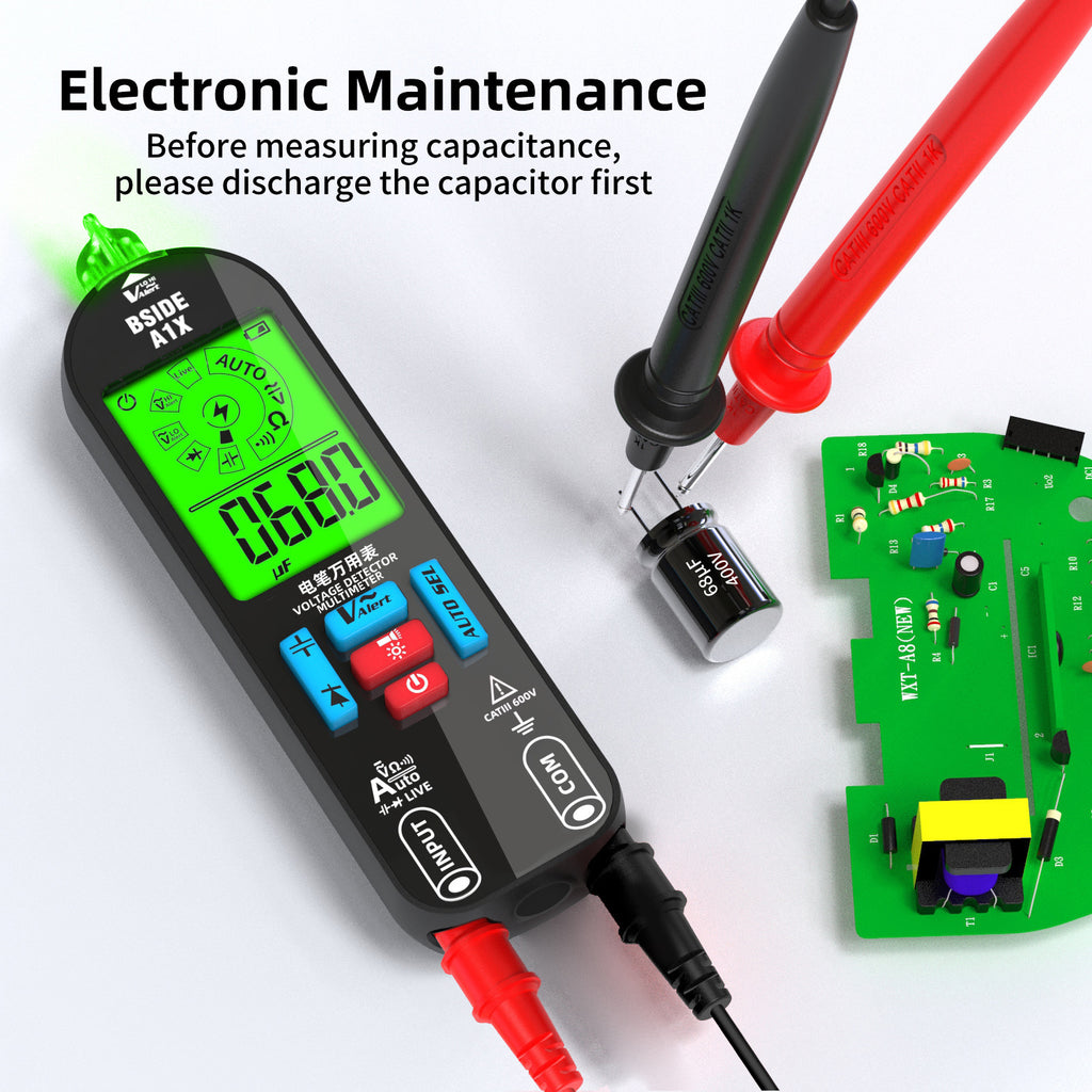 Mini Digital Electroprobe Multimeter Automatic Range A1X Rechargeable
