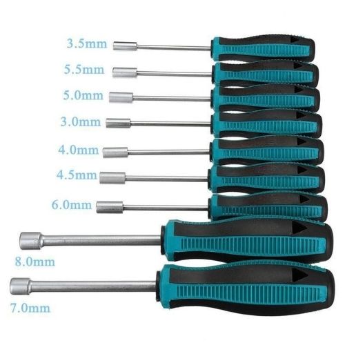 9-Piece Socket Screwdriver Set with Case