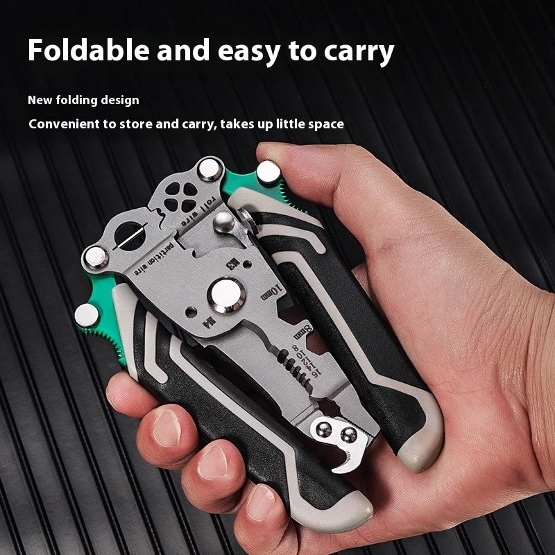 18-in-1 Folding Multifunctional Wire Stripper & Pliers Tool