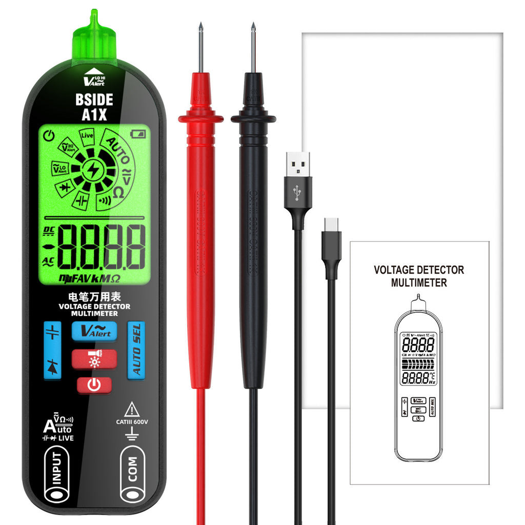 Mini Digital Electroprobe Multimeter Automatic Range A1X Rechargeable