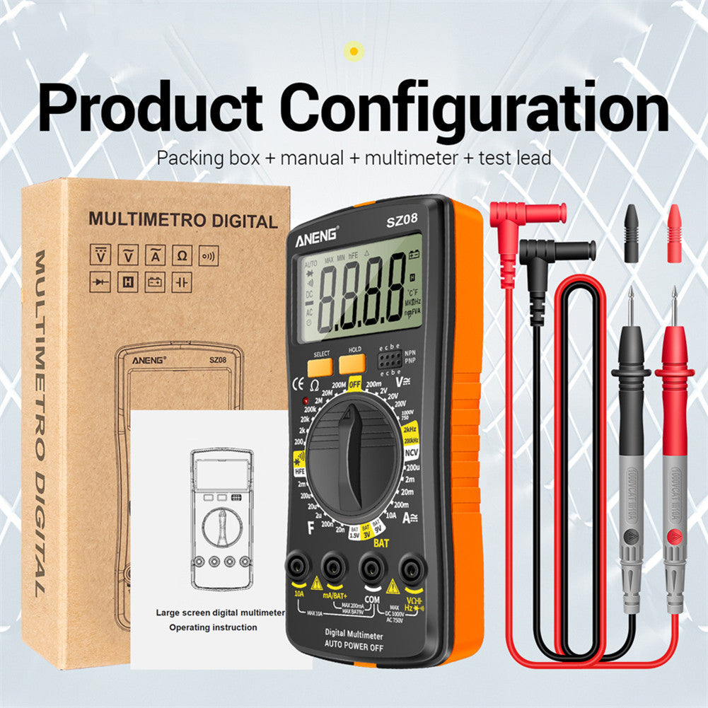 Ultra Thin Digital Multimeter Multifunctional Household Instrument