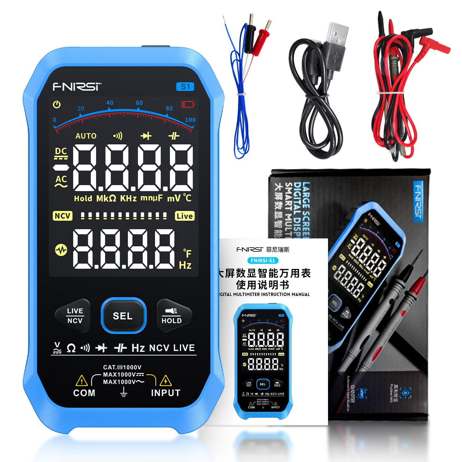 Automatic High-Precision Digital Multimeter with Data Hold