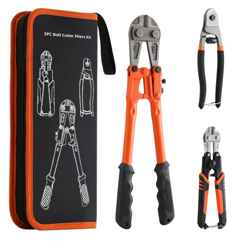 Heavy-Duty 3-Piece Wire Rope & Bolt Cutter Set