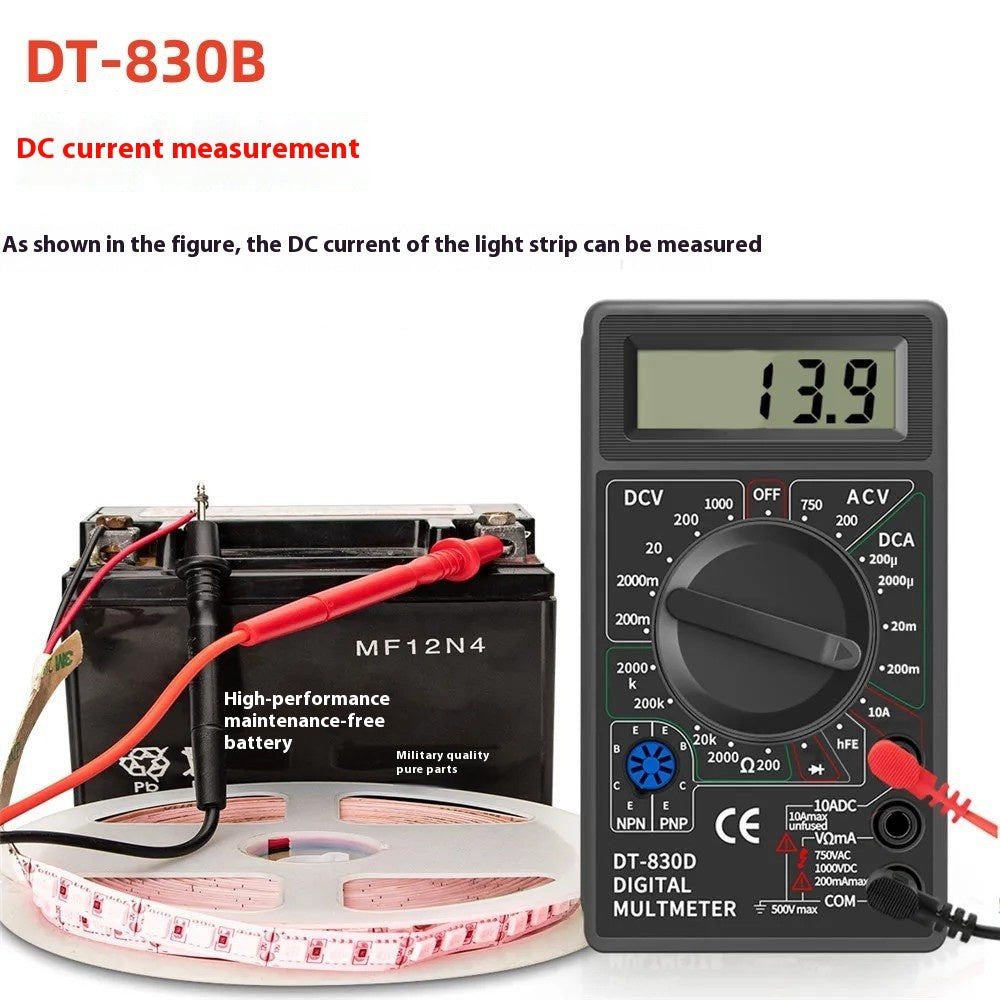 "DT830B Digital Handheld Mini Multimeter 600V"
